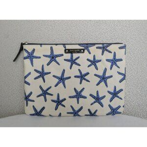Kate Spade Gia Under the Sea Slim Pouch Clutch Makeup Bag Dancing Starfish